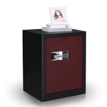 欧晟（ousheng）办公柜 小型保密柜钢制加厚电子密码锁保险柜国保锁文件柜 国保锁黑红款 皮纹